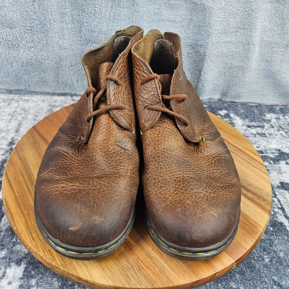 Dr Martens Boots Mens 12 Brown Leather Ember Chukka Ankle Lace Up Casual Shoes